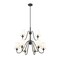 Z-Lite Gianna Chandelier, 9-Light, 32 In.W x 27.5 In.H, Matte Black/White 7509-9-32MB - alternate 5